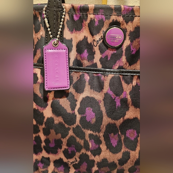 Coach Ocelot Sateen Print Tote #F25282 - Picture 2 of 8